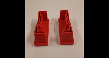 DAS Trapdop Trapvoet met Sleuf voor de oploopkant - Links & Rechts Rood