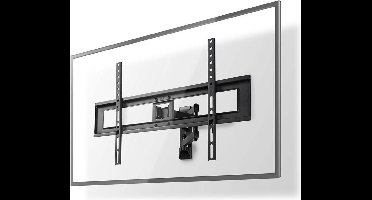 Nedis Draai- en Kantelbare TV-Muurbeugel - 37 - 70 " - Maximaal schermgewicht: 25 kg - Kantelbaar - Draaibaar - Minimale muurafstand: 79 mm - Maximale muurafstand: 427 mm - 3 Draaipunt(en) - ABS / Staal