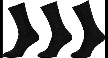 Apollo - 6-Pack - Merino Diabetessokken - Losse Boord - Naadloos - Heren - antraciet - 39-42 - 120104000