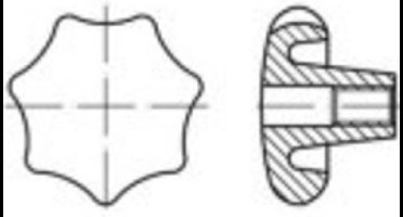 TOOLCRAFT Stergreep TO-5453925 10 stuk(s)