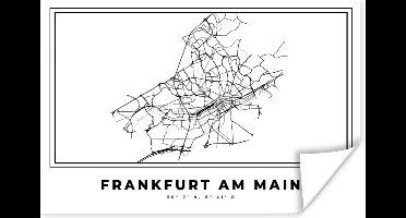 Poster Duitsland – Frankfurt am Main – Stadskaart – Kaart – Zwart Wit – Plattegrond - 30x20 cm