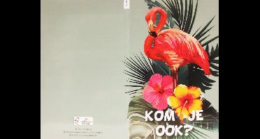 Uitnodigingskaarten - Flamingo - 6st.