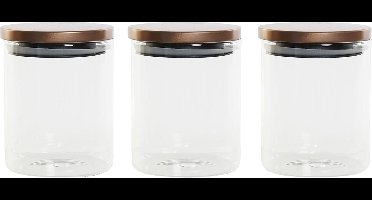 Item voorraadpot/voorraadbus - 3x - glas - met deksel - 750 ml