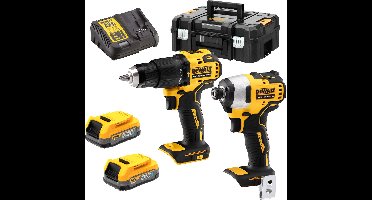 DeWALT DCK2062E2T Accu combiset 2-delig 18V XR 1.7Ah POWERSTACK in TSTAK