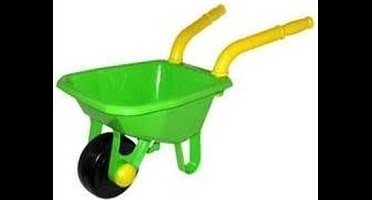 Speelgoed kruiwagen groen voor kinderen 25 x 66 cm - jongens en meisjes - buitenspeelgoed