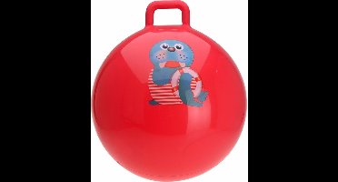 Skippybal rood met walrus 55 cm