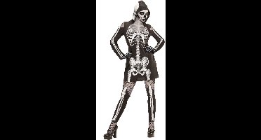 Skeletjurk met schedel voor dames