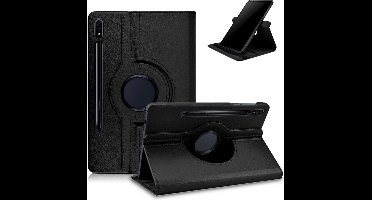 Hoesje Geschikt Voor Samsung Galaxy Tab S8 hoes Draaibare Book Case Cover Zwart - Hoesje Geschikt Voor Samsung Galaxy Tab S8 hoesje 2022 - Tab S7 hoes 11 inch Tablet Hoes