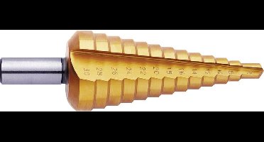 Exact 5343 HSS Getrapte boor Gezamenlijke lengte 80 mm TiN 3 vlakken schacht 1 stuk(s)