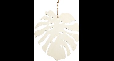 Creotime Decoratiehanger Monsterablad 35 X 34 Cm Naturel