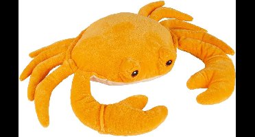 Ravensden Pluche knuffel zeedieren Krab van 33 cm - oranje - Krabbetjes - Knuffels