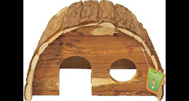 Knaagdierhuis halfrond natural M - 25x16x15 cm