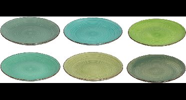 Studio Tavola Dinerborden Summer Green ø 26.5 cm - 6 stuks