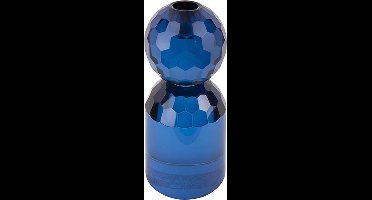 Present Time Kandelaar Crystal Art - Rond Blauw - Large - 7x7x14,3cm - Scandinavisch