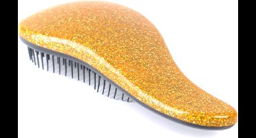 Anti klit borstel - Glitter haarborstel - Goud/Geel - Anti klit - Hairbrush - Compacte borstel - Haar borstel