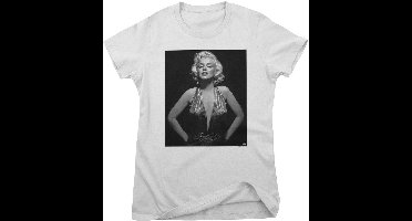 Marilyn Monroe Damen Fancy Low Cut Portrait Girly Tee RD-5-MM007-DTG White-M