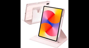 Roterende Hoes voor 11 Inch Tablet met Penhouder en 360° Rotatie - Roze