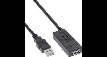 InLine actieve USB-A verlengkabel | voeding via USB-C poort | USB2.0 | 5 meter