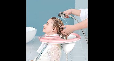 Draagbare Opblaasbare Shampoobak - Opvouwbare Haarwasbak - voor Het Wassen van Haar voor Gehandicapte Zwangere Vrouwen, Kinderen - Senioren In Bed en Thuis - Roze