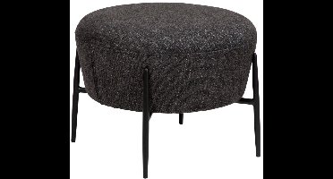 Orbit Dan-Form poef bouclé zwart.