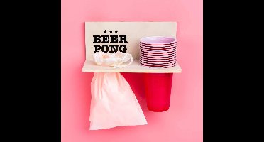 Beer Pong Shelf with 12 cups + 12 balls - Bierpong - Beer pong set - Bierpongset - Drankspel