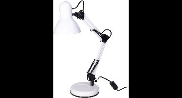 Gerimport bureaulamp / Tafellamp - 37 x 15 x 42 cm - wit - Buigbare leeslamp - bureaulampen