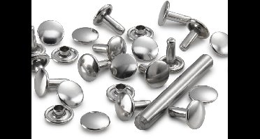 Holle nieten voor materiaaldikte 4 - 6 mm zilverkleurig 200 st. - Prym