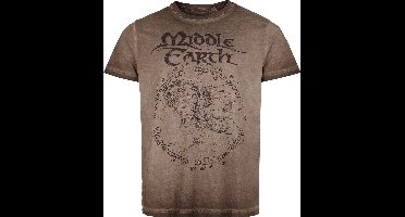 The Lord Of The Rings Middle Earth Heren T-shirt - lichtbruin - XXL