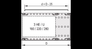 SCHROFF EuropacPRO Afdekplaat, universeel, 84 pk, 415 mm