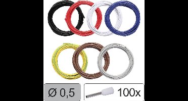 Quadrios 25CW113 Enkele ader LiFY 0.5 mm² Zwart, Rood, Wit, Blauw, Geel-groen, Bruin, Grijs 1 set(s)