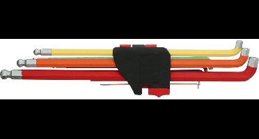 KS TOOLS Kogelomloop inbussleutelset 108° haaks 9-dlg. inch - 151...