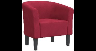 vidaXL - Kuipstoel - fluweel - wijnrood