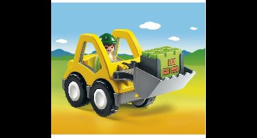PLAYMOBIL 1.2.3 Graafmachine met werkman - 6775