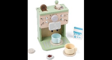 Houten Speelgoed Koffiezetapparaat - Educatief Montessori Keukenspeelgoed - Rollenspel voor Jongens en Meisjes vanaf 3 jaar