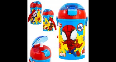 Stor Spidey & Friends Bidon 450ml BPA-Vrij met Draagband