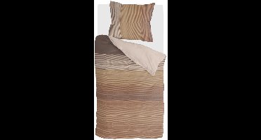 Byrklund Dekbedovertrek Crossing Stripes - 140x220 - 100% Polyester - Bruin