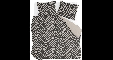 Byrklund Dekbedovertrek Zanny Zebra - 200x220 - 100% Polyester - Zwart / Beige