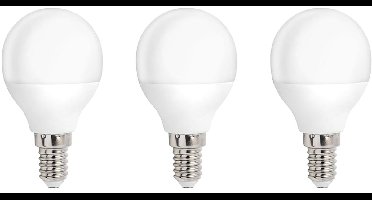 Spectrum LED Kogellamp E14 - 1W - 230V - 90 Lumen - 4000K Neutraal Wit - Ø45mm - Voor Tafellamp, Nachtlampje of Wandlamp - 3 stuks