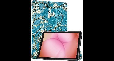 Hoes - Geschikt voor Samsung Galaxy Tab A11 - Dun & Stevig - Trifold Bookcase - Hard Cover - Hardcover Book Case - Tablet Hoesje - Bloesem