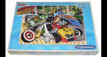 Clementoni Puzzel 100 Stuks - Muis Mickey & Race Auto's