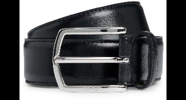 BOSS Leren riem Claus Tx Sz35 Belt W80 Black zwart