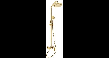 Doucheset – Regendouche – Douchekraan – Douchekop – Showerrail – Titanium & RVS – Verstelbare Hoogte 81-113,5 cm