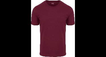 King Essentials The Shawn T-Shirt Burgundy - Maat XXL - Heren - Print T-shirts