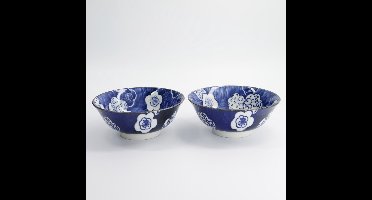 Tokyo Design Studio Ramen Bowl 2pcs Giftset 19x7.5cm 1100ml Blue