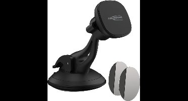 Ansmann autohouder voor smartphone met magnetisch windschermbevestiging.