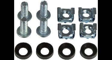 LogiLink kabelgeleiders set, staal, 40 x 40 mm, verzinkt