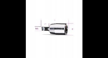 Beta 1/4" Dsleutelopslag met platte schroefbit 1,2x6,5mm