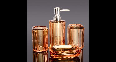 Boraboi® Elegant en Functioneel 4-delig Badkameraccessoireset van Acryl,Gold