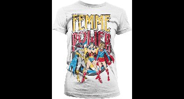 DC Comics Femme Power Girly Tee Damen T-Shirt White-2XL