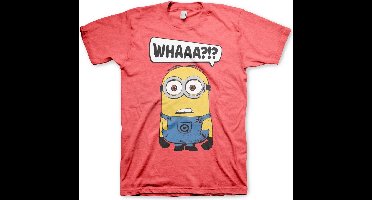Minions Whaaa?!? T-Shirt Red-Heather-M